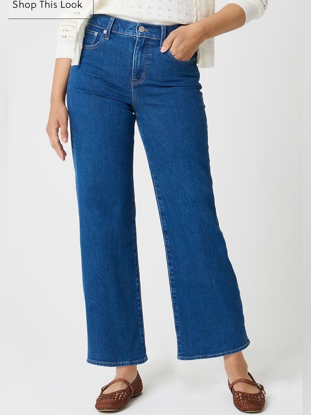 NWT J. Crew Factory Wide-leg cropped jean in all-day stretch
